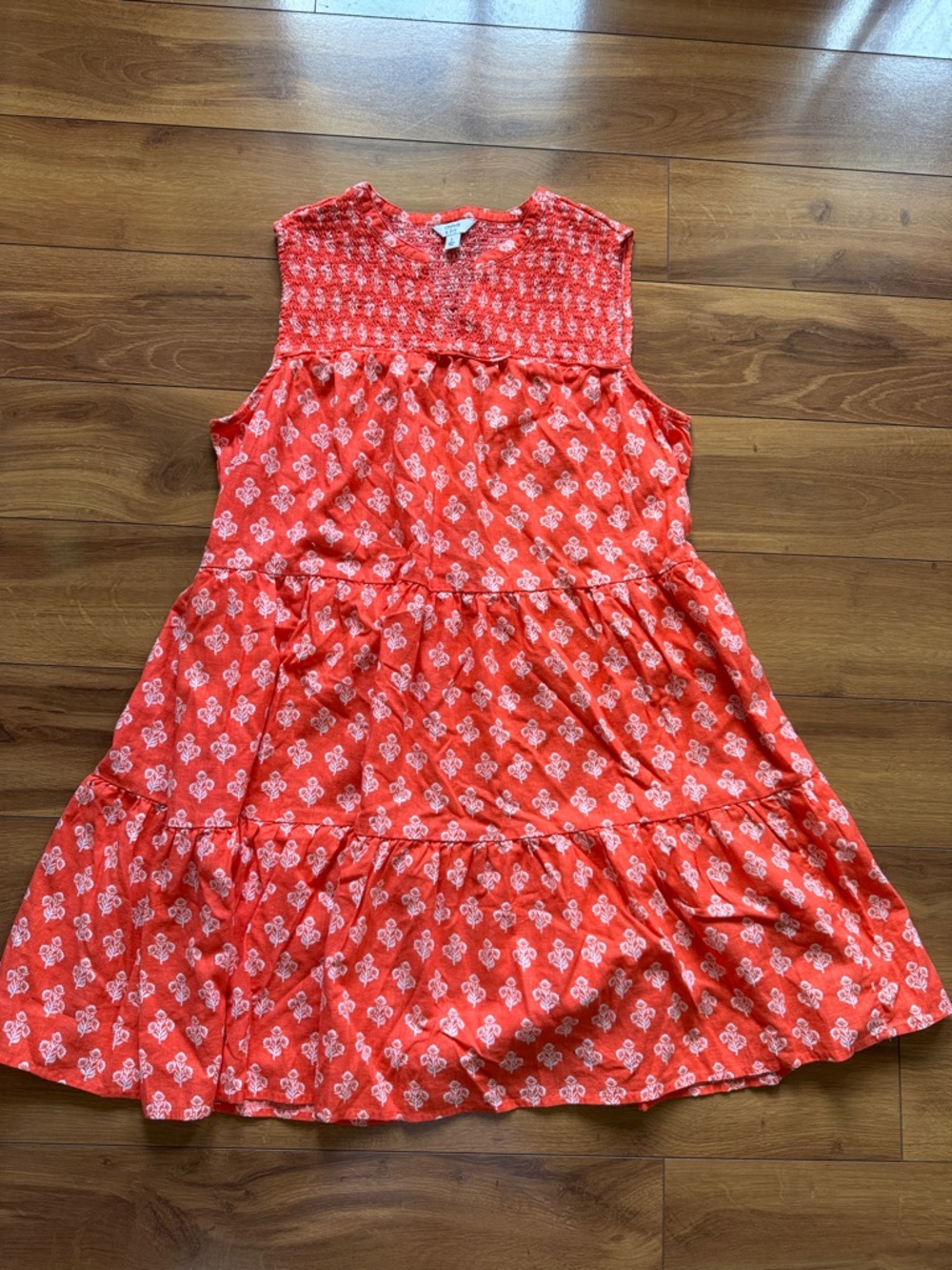 Crown & Ivy Red Linen Dress L